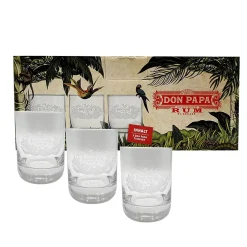 Don Papa Rum Tumbler Glas Gläser Longdrinkglas Mit Verpackung Set - 3 X Gläser