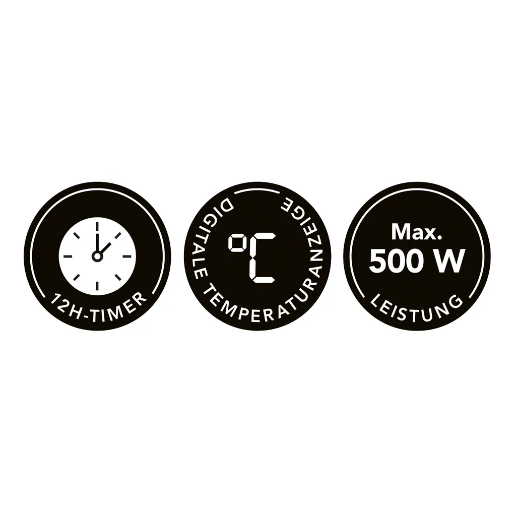 Maxxworld Heizlüfter Steckdosen Elektroheizer Heizgerät Heizung Terassenstrahler MAXXMEE – Bild 4