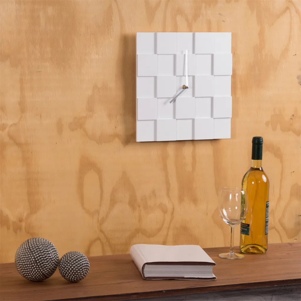 XTRADEFACTORY GMBH DESIGN WANDUHR 3D PLATES | 30cm Quadratische Küchenuhr Moderne Wanduhr – Bild 6