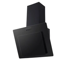 PKM Dunstabzugshaube Schräghaube Wandesse Metall Glas 9039Y1 60cm Schwarz