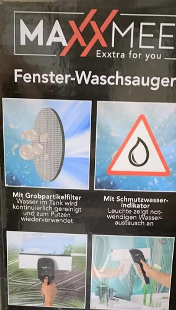 Maxxworld MAXXMEE Akku-Fenster-Waschsauger - Ca. 25 Minuten Dauerbetrieb - Weiß/grau – Bild 9