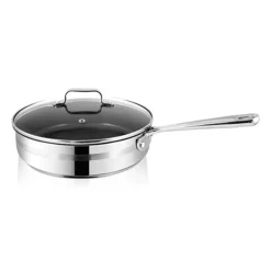 Tefal Jamie Oliver Edelstahl Schmorpfanne 25cm, Mit Deckel
