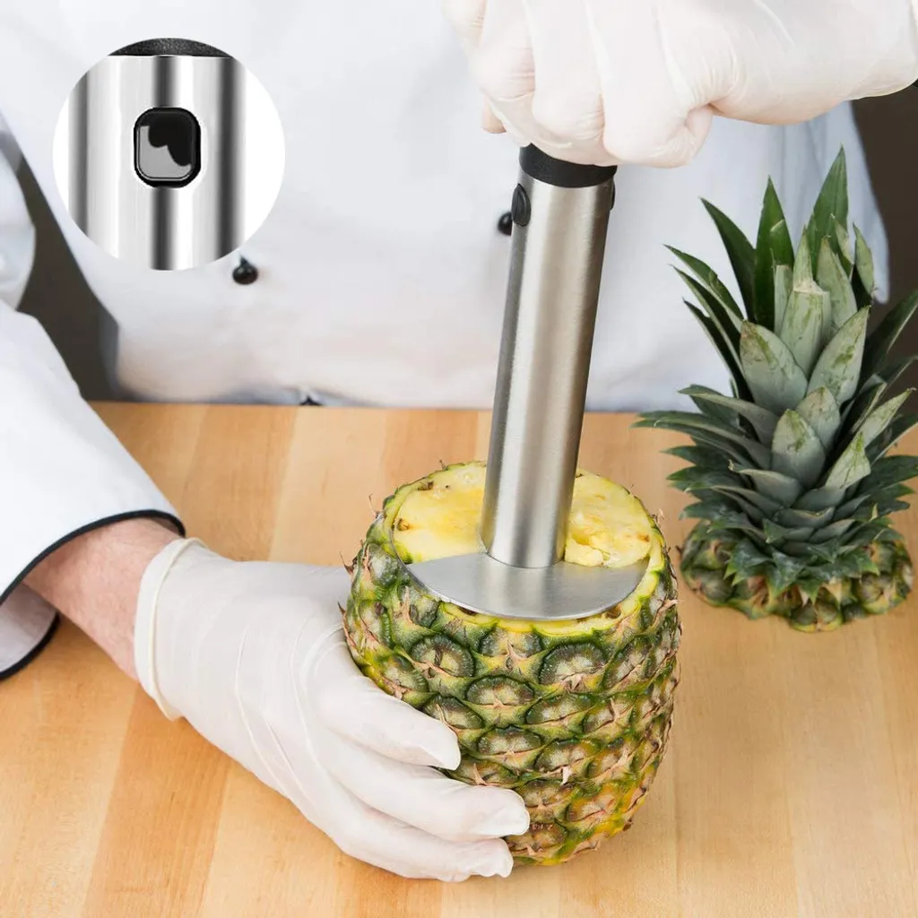 Mmgoqqt Ananasmesser – Ananasschäler Aus Edelstahl, Spülmaschinenfest – Ananasentkerner – Ananasentkerner Mit Scharfer Klinge – Bild 7