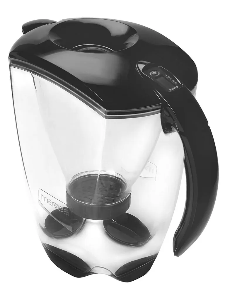 MAVEA Wasserfilter Pitcher 2,4 Liter Inkl.1 X Filter MicroDisc Kunststoff – Weiß / Schwarz – Bild 9
