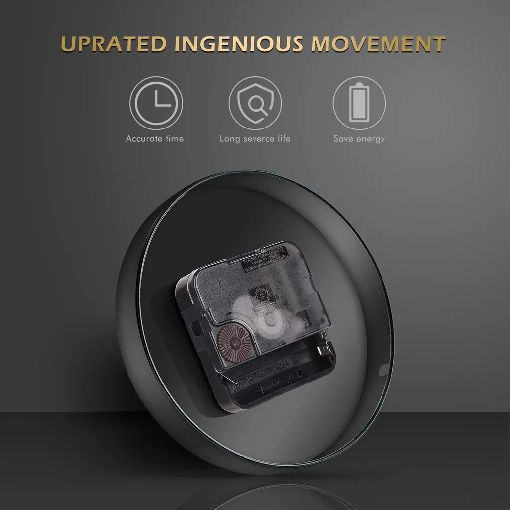 Jormftte Wanduhr Mit 3D Visuelle Aufkleber DIY Wanduhren Mehrweg Geeignet Für Dekoration Geschenk Nach Hause, Restaurant, Büro Und Hotel – Bild 3