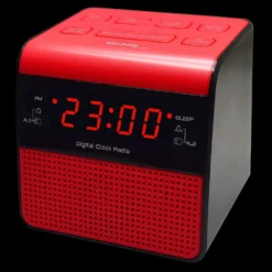 Techno Line Wt 463 Radiowecker Weckradio Wecker Uhr Rot Led Ziffern 2 Weckzeiten