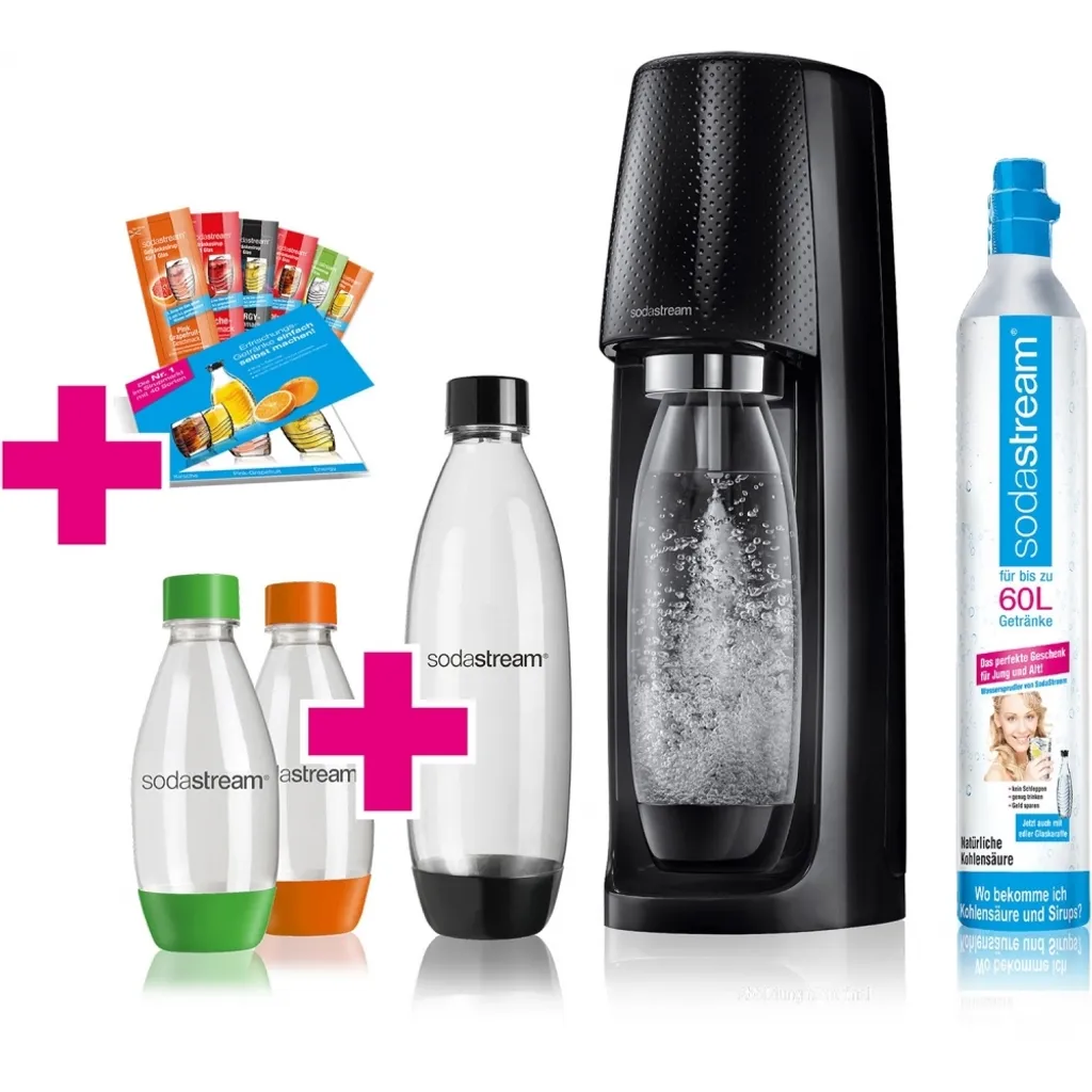 Sodastream Easy Vorteilspack Schwarz Mit 4 Flaschenund 5 Pepsi Sachets – Bild 2