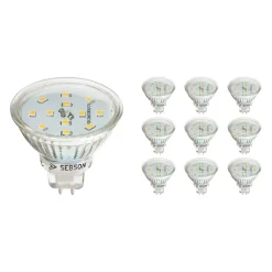 10x LED Lampen MR16 GU5.3 Warmweiss 5W RA97 Flimmerfrei 12V Leuchtmittel SEBSON
