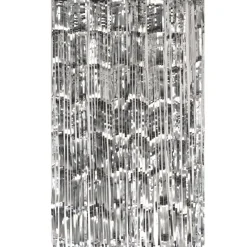 Creativery Lametta Vorhang 50x100cm, Farbauswahl:silber