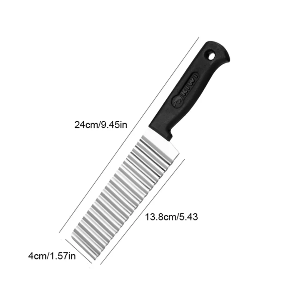 Jefety 2 Stk Pommes Wellenmesser, Aus Edelstahl,Kartoffelschneider, Pommesschneider Pommes Frites Schneider Kartoffel Wellenschneider – Bild 4