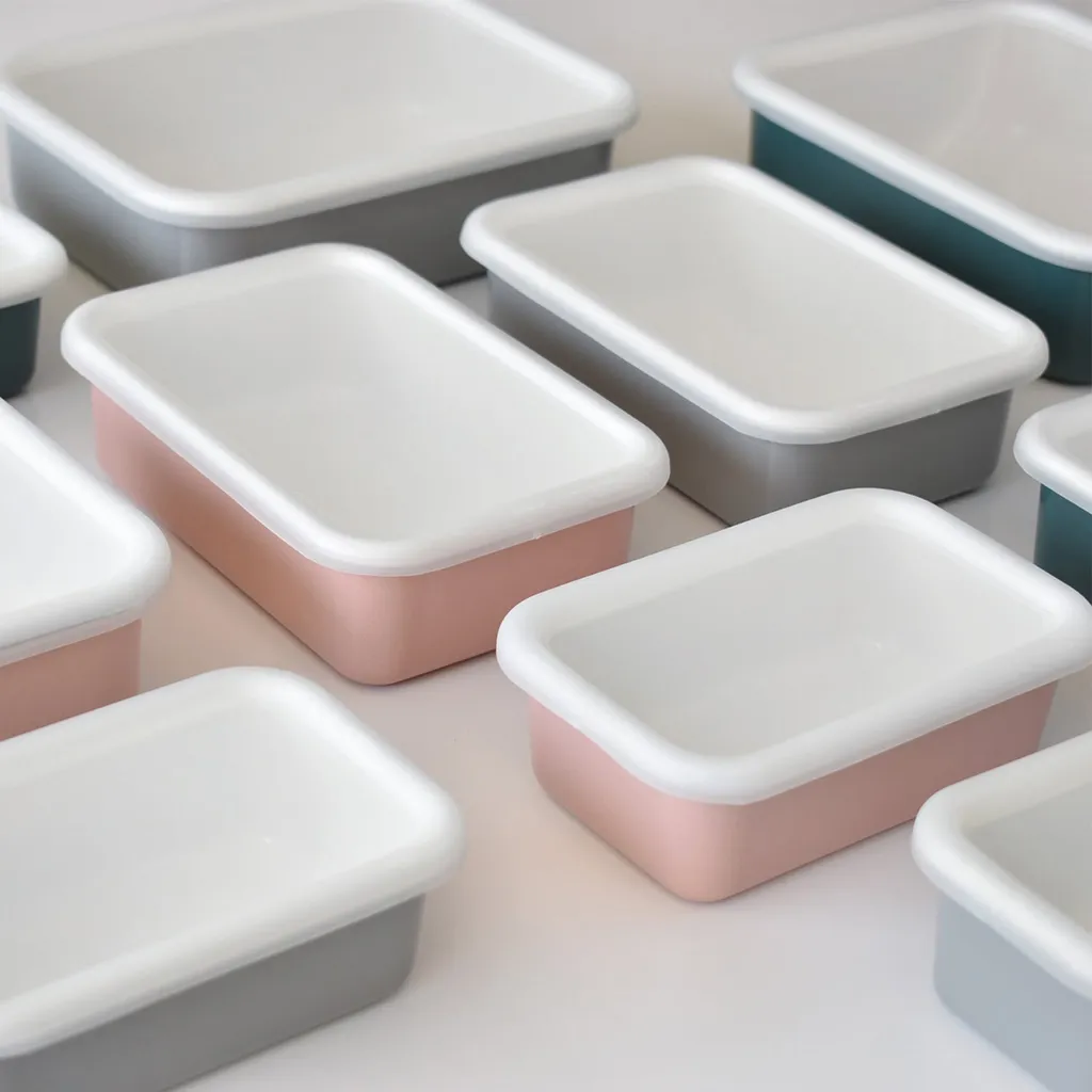 HoneyWare Frischhaltedose Color Line L 1,35l Flach Petrol Emaille – Bild 8