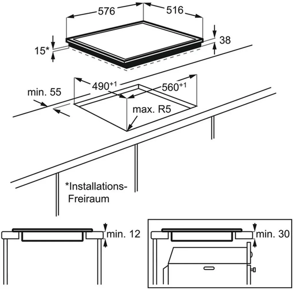 AEG - Kombi 3025 (EES33101ZM + HE604062XB) - Einbau-Herdset - Edelstahl – Bild 6