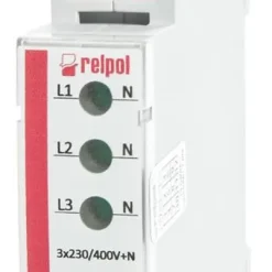 Dreiphasige Kontrollleuchten - LED: 3 X Grüne Kontrollleuchten RLK-3G RELPOL