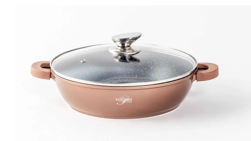 Platinum Cookware Collection Servierpfanne Schmorpfanne Kochtopf Mit Deckel Induktion Ø28cm Aluguss