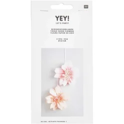 Rico Design Zwei Kleine Blumen Aus Seidenpapier In Form Von Sakura, 25 Cm.