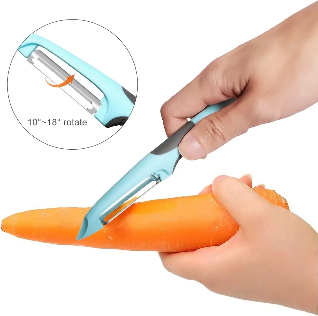 Eforas B.V. Gemüseschäler, 4 St. Sparschäler Set| Schäler| Kartoffelschäler, Für Schälen Von Kartoffeln, Karotten Und Verschiedenen Gemüse- Und Obstsorten. – Bild 5