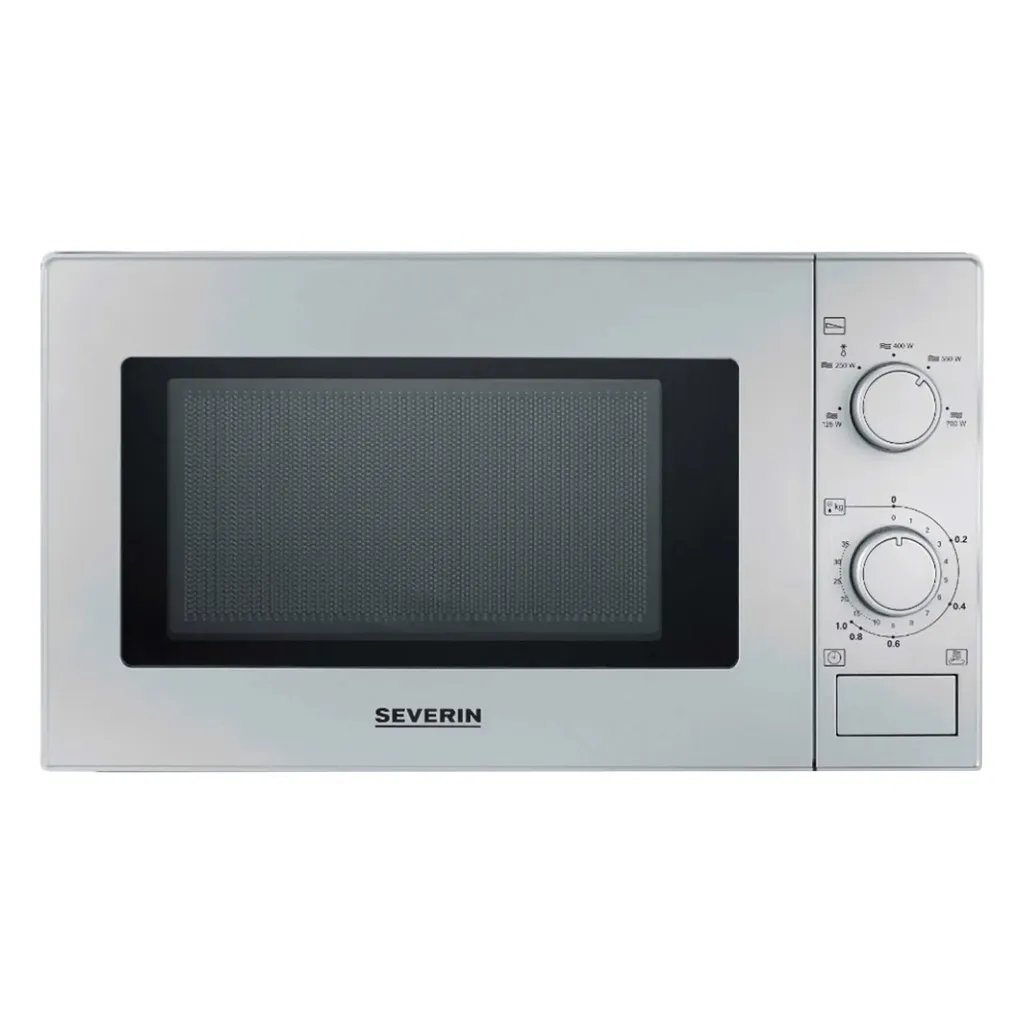 Severin MW 7899, Arbeitsplatte, Solo-Mikrowelle, 20 L, 700 W, Drehregler, Edelstahl – Bild 9