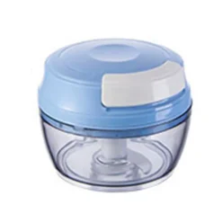 Jefety 150ml Zwiebelhacker Zwiebelschneider Gemüsehacker Gemüseschneider Knoblauchhacker Küchenmaschine Rotierender Hochgeschwindigkeitsmixer Für Obst & Gemüse, Knoblauch, Zwiebeln, Nüsse, Tomaten Blau