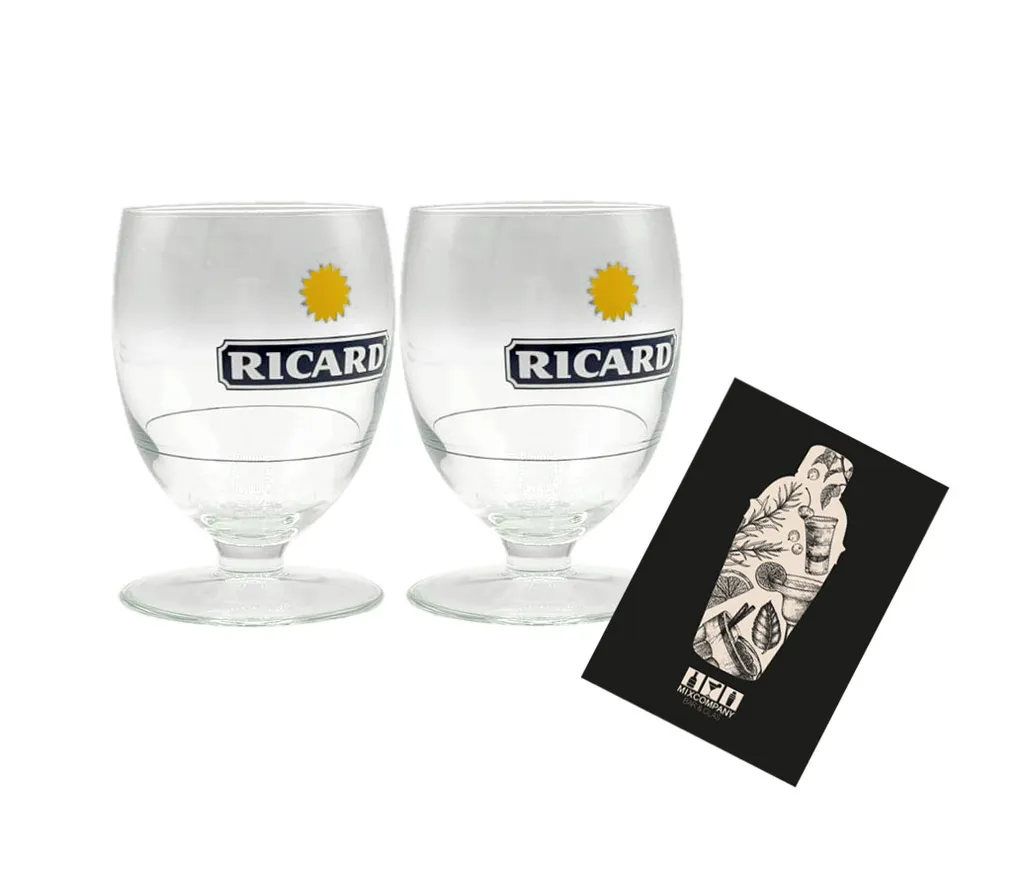 Mixcompany Ricard Glas 2er Set Gläser Ballon Form Bauchig Ricard Soleil