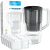 Wessper AquaMax Basic 2.5L Karaffe Filtrante + 10x Cartouche Filtrante En Schwarz