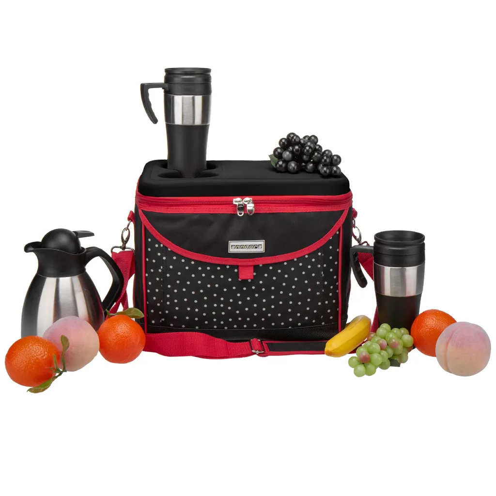 Anndora Kühlbox Kühltasche Klein Schwarz Weiß 35 X 24 X 27 Cm- Snövit - Schwarz Weiss – Bild 5