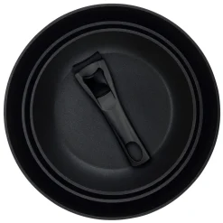 Bergner 3-tlg. Bratpfannen-Set 18+20+24 Cm Pfannen Mit Click-Griff BG-35470-BK