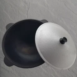 Namangan Kazan Gusseisen 16 Liter Mit Aludeckel Usbekischer Kasan Glatter Boden