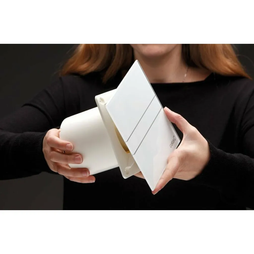 Cata Bad Glas Dunstabzugshaube 150mm Weiß Feuchtetemperaturanzeige – Bild 3