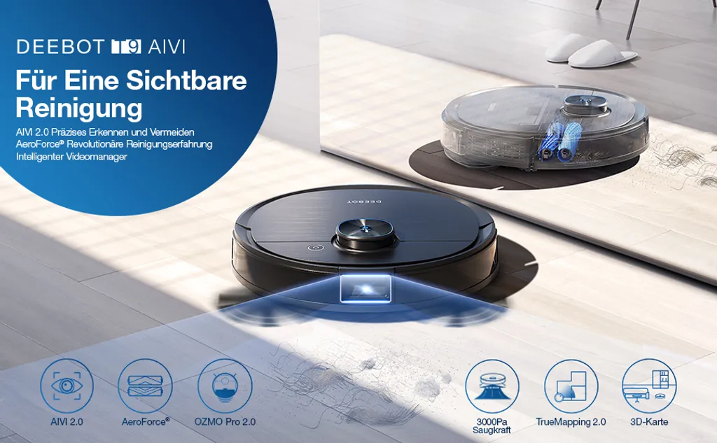 Ecovacs DEEBOT T9 AIVI Schwarz – Bild 3