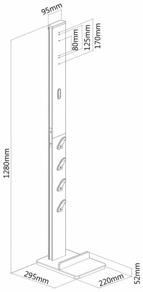 Puremounts Staubsaugerständer PM-VAC-01, Für Dyson Vacuum, Weiß – Bild 3