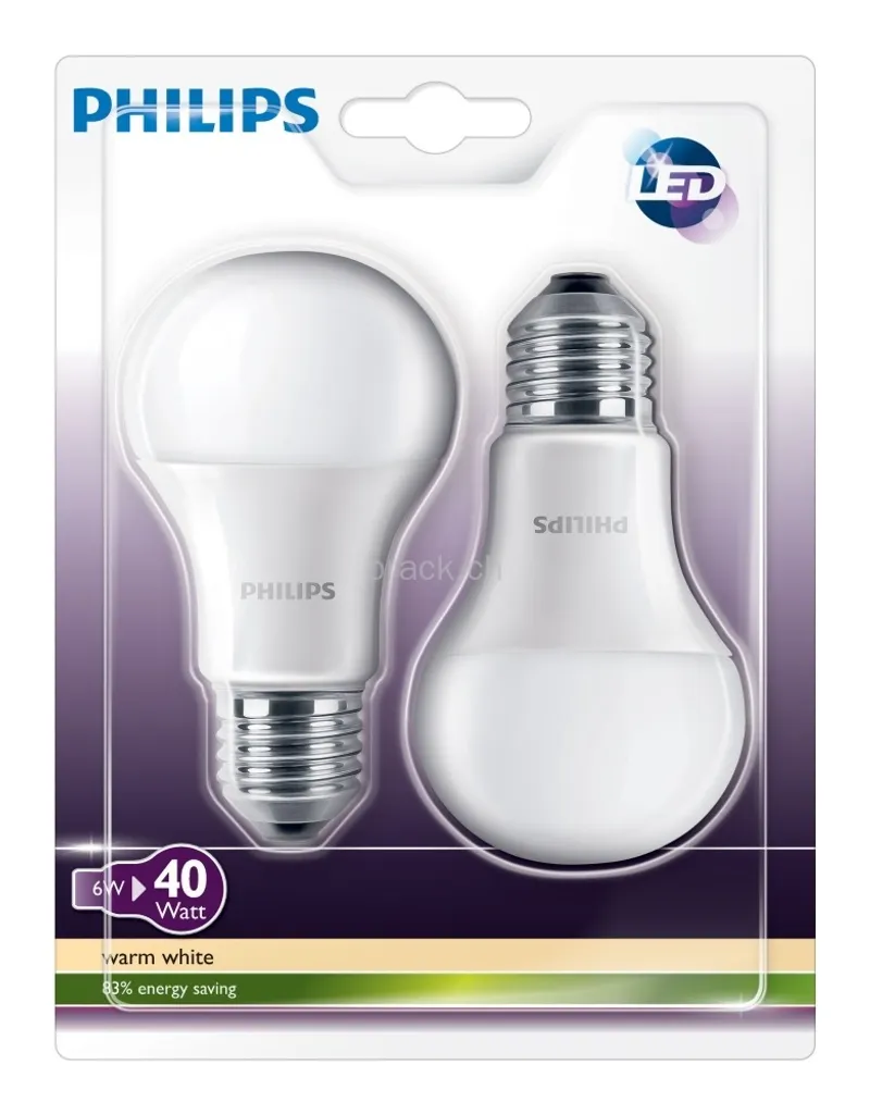 Philips LED Lampe Ersetzt 40W, E27, Warmweiß, Matt, Doppelpack – Bild 5