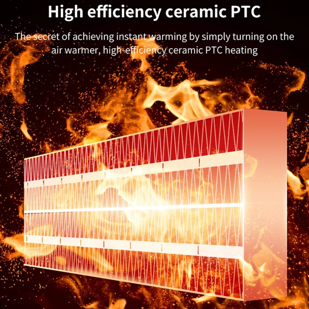 Jinaishop 1500W Keramik Heizlüfter Schnellheizer Heizgerät Heizung Elektro Heizer – Bild 8