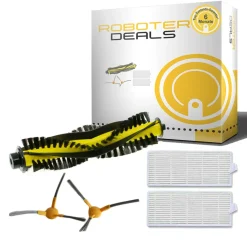 Roboter-Deals Zubehör Set Für Tesvor X500, X500Pro, T8, M1, S6 (2x Seitenbürsten, 1x Hauptbürste, 2x Filter)