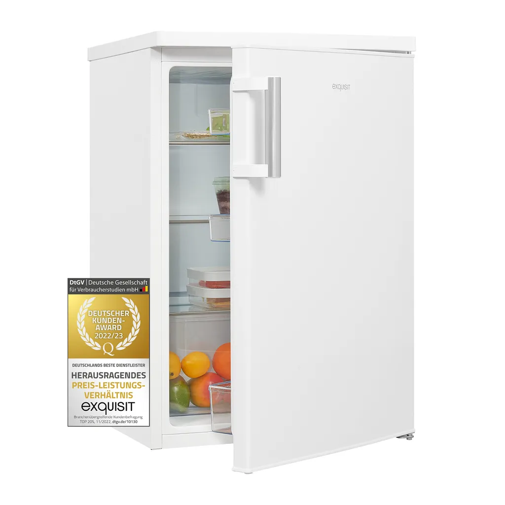 Exquisit Kühlschrank KS16-V-H-010D Weiss | Standgerät | 133 L Volumen | Weiß