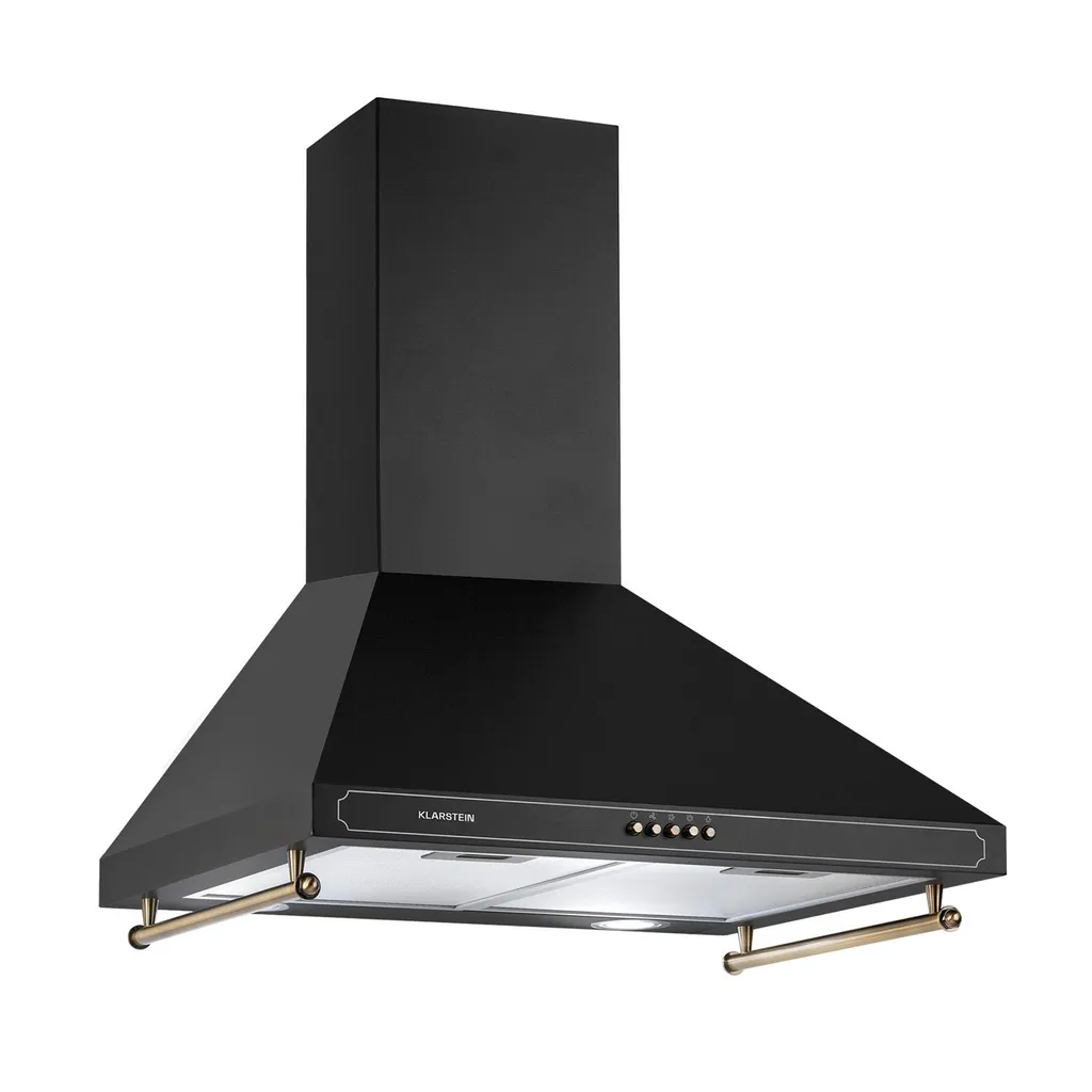 Klarstein Victoria Dunstabzugshaube 60cm , 644,5 M³/h Luftdurchsatz , 2 Stromsparende LED-Lampen , Retro-Design