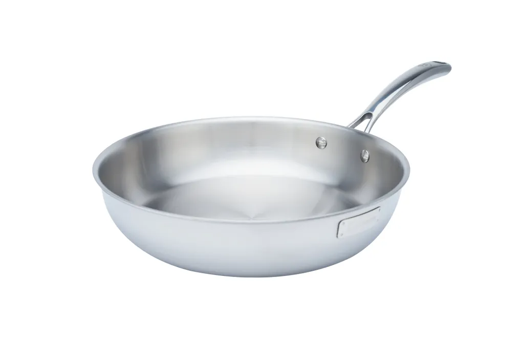 Remoska Edelstahl Pfanne Quanta - 28cm, Induktionsgeeignet, Brat- & Universalpfannen Mit Edelstahl Griff