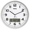 Hama Funkuhr Extra 00186333 Datum Temperatur Silber
