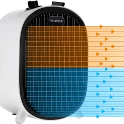 Pelonis ❤️ Heizlüfter, Energiesparend Klein 2000W Elektrische Heizung 2 Heizstufen & Gebläse-Modus, Kippschutz & Überhitzungsschutz Für Büro Wohnzimmer Schlafzimmer - Weiß