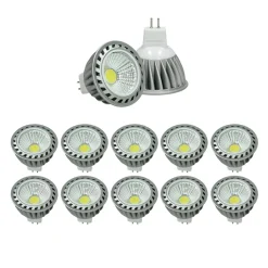 ECD Germany 10er Pack COB MR16 LED Spot 4W - 240 Lumen - 60° Abstrahlwinkel - Kaltweiß 6000K - Ersetzt 20W Halogen - Nicht Dimmbar - Birne Lampe Strahler Leuchtmittel