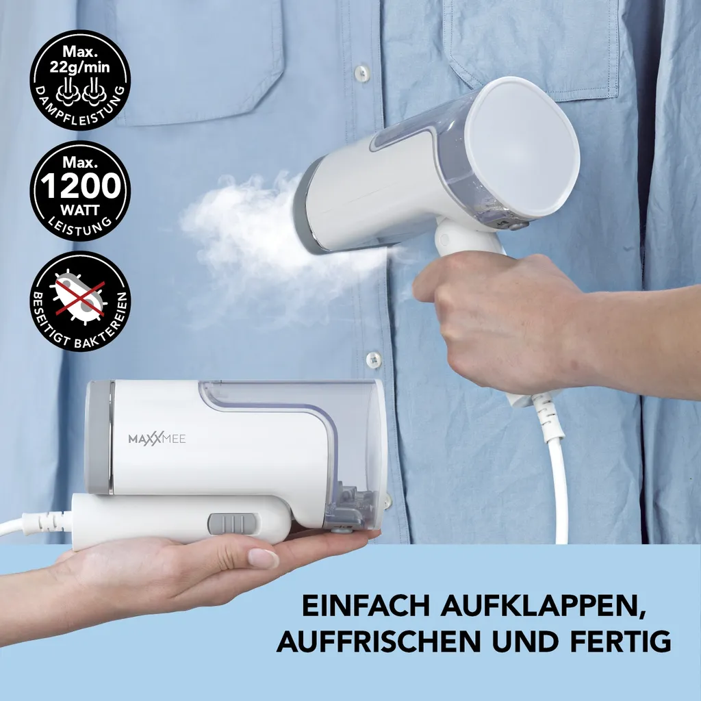 Maxxworld Dampfbürste Bürste Dampfglätter Dampfbügler Dampfer Steamer Wassertank MAXXMEE – Bild 2