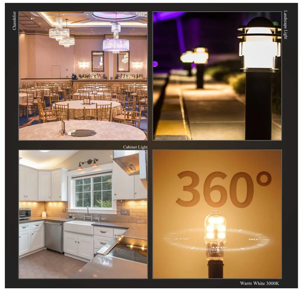 Jefety 10x G4 3W LED Glühbirne Warmweiß AC/DC 12V Birne Leuchtmittel Warmes Licht LEDs – Bild 3