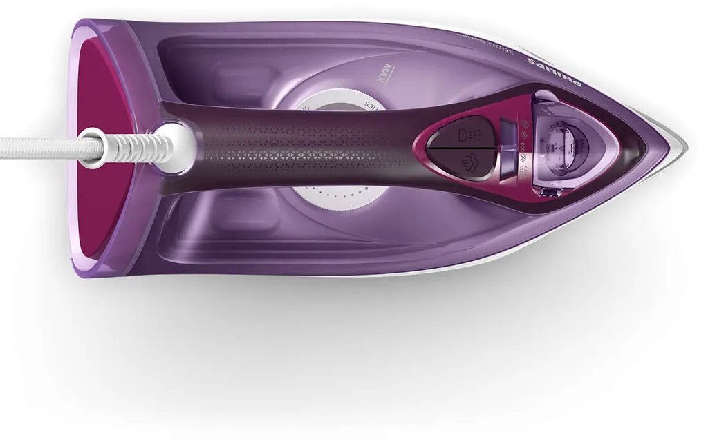 Philips Bügeleisen 3000 Series Mit Keramikbügelsohle, 40 G/min Konstanter Dampf, 2600 W, Violett (DST3041/30) – Bild 2