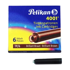 Pelikan Tintenpatronen 4001 TP/6 Brillant-braun (6 Patronen)