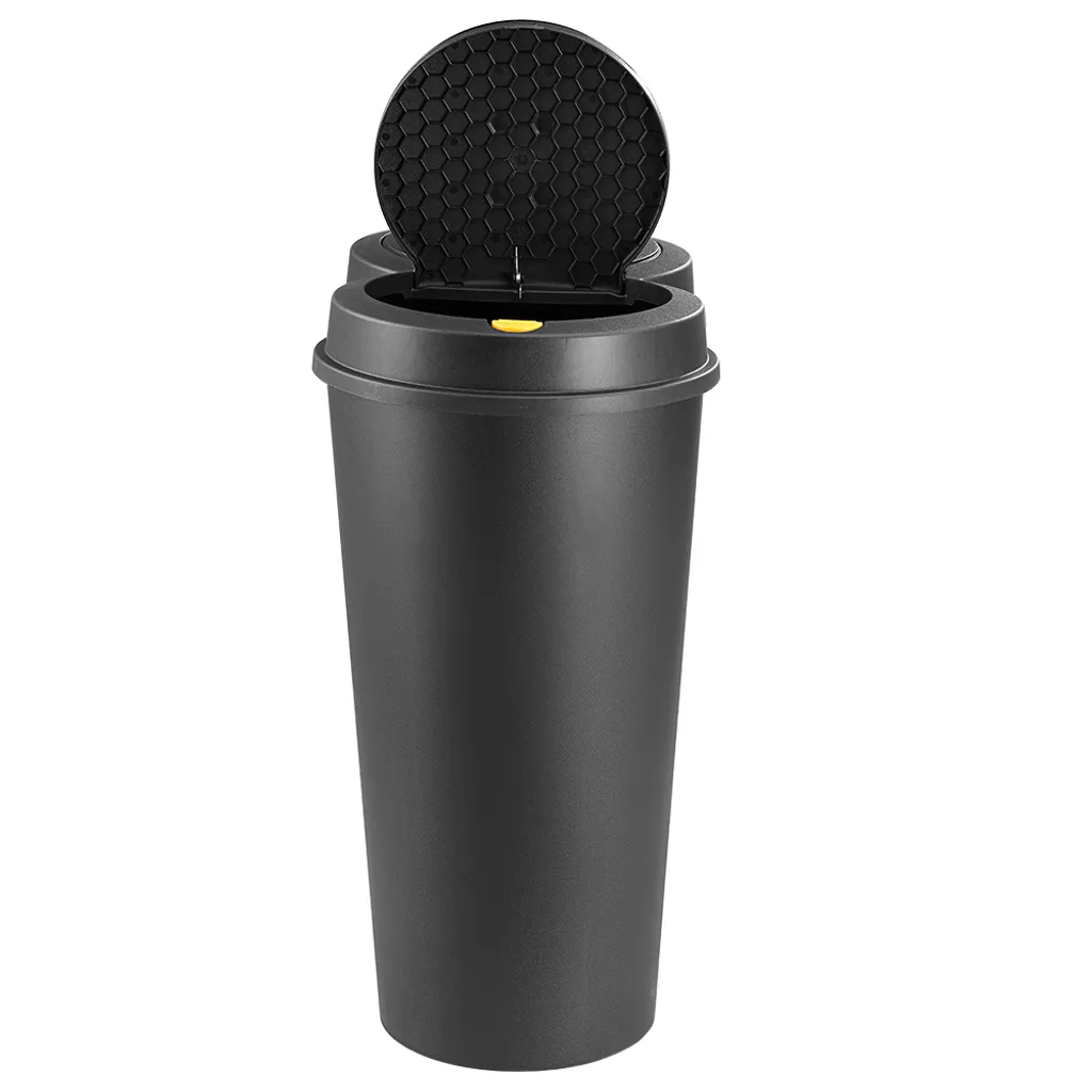 Deuba Mülleimer 50 L Duo 2fach Trennsystem 2x25L Druckknopf-Automatik Küche Abfalleimer Müllbehälter Mülltrennung Büro, Farbe:schwarz - Black - Noir – Bild 7
