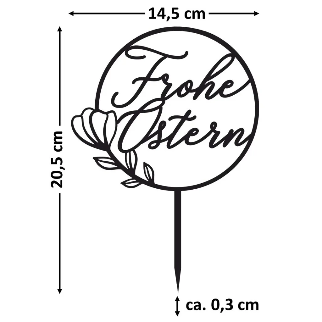 Suzu Papers Cake Topper: Frohe Ostern - Kuchendekoration Zum Osterfest – Bild 6