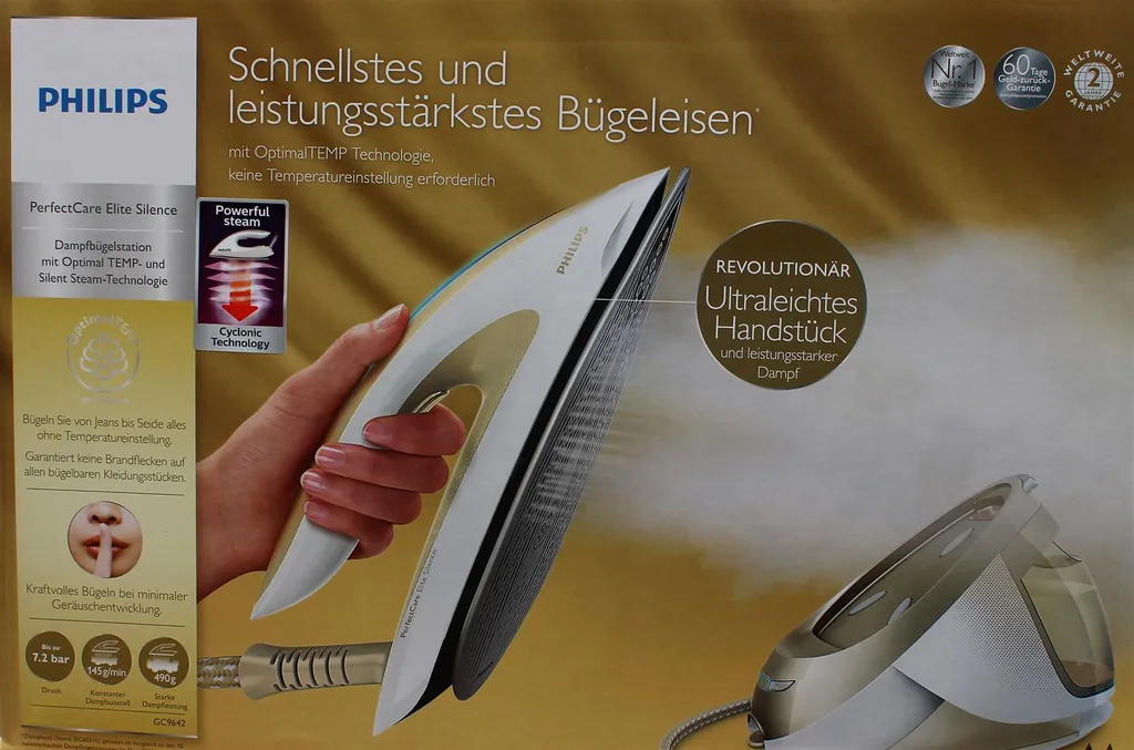 Philips GC9642/60 PerfectCare Elite Silence Dampfbügelstation – Bild 2