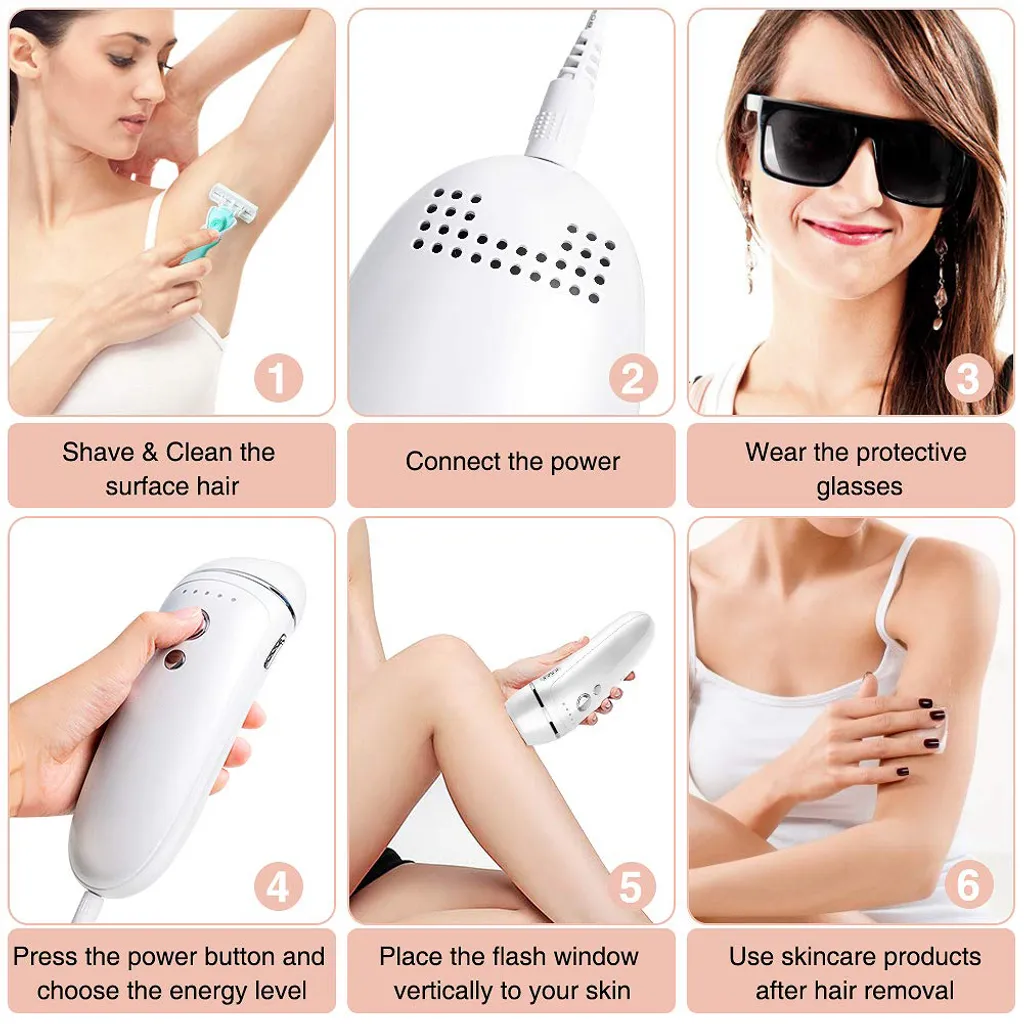 Hikeren Haarentfernung Haarentfernungsgerät Laser Dauerhafte Haarentfernung Geräte Haarentfernung Für Körper Gesicht Bikini-Zone & Achseln – Bild 5