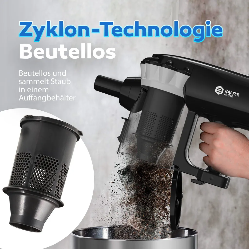 Balter Vento H1 Handstaubsauger Staubsauger Beutellos Zyklon HEPA Filter 600W – Bild 6