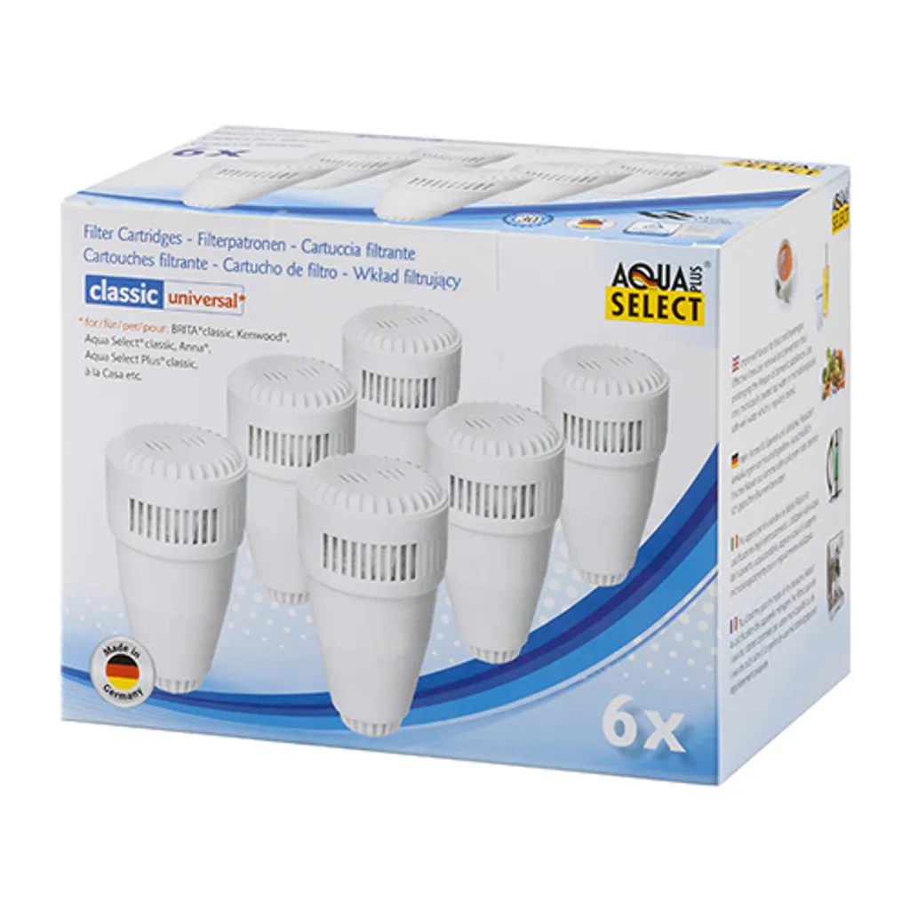 Aqua Select Classic Wasserfilterkartuschen, Patronen Im 6er Pack