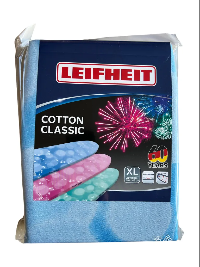 Leifheit Bügeltischersatzbezug Baumwolle Classic Lagoon/blue/pink Loops – Bild 2